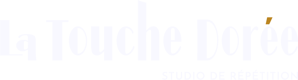 Logo inversé texte La Touche Dorée